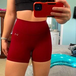 Women's Athletic Shorts in Burgundy